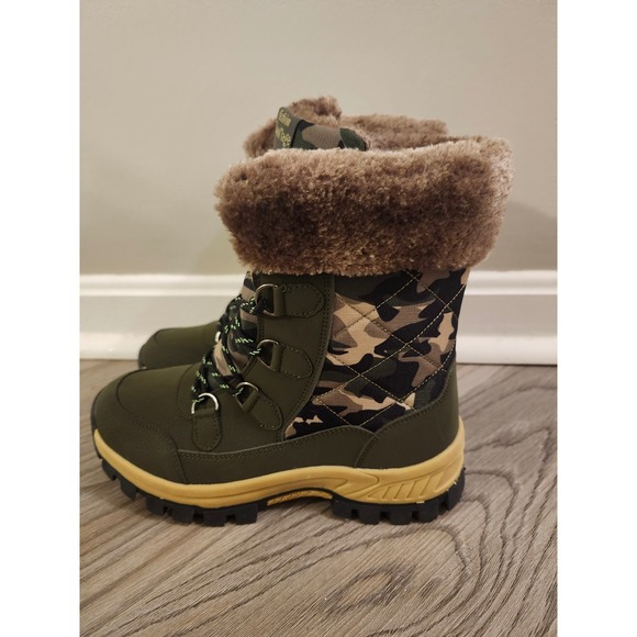 Womens Fashion Camouflage Sport Winter Snow Boots Fur Lined Size 6.5 - Picture 4 of 8